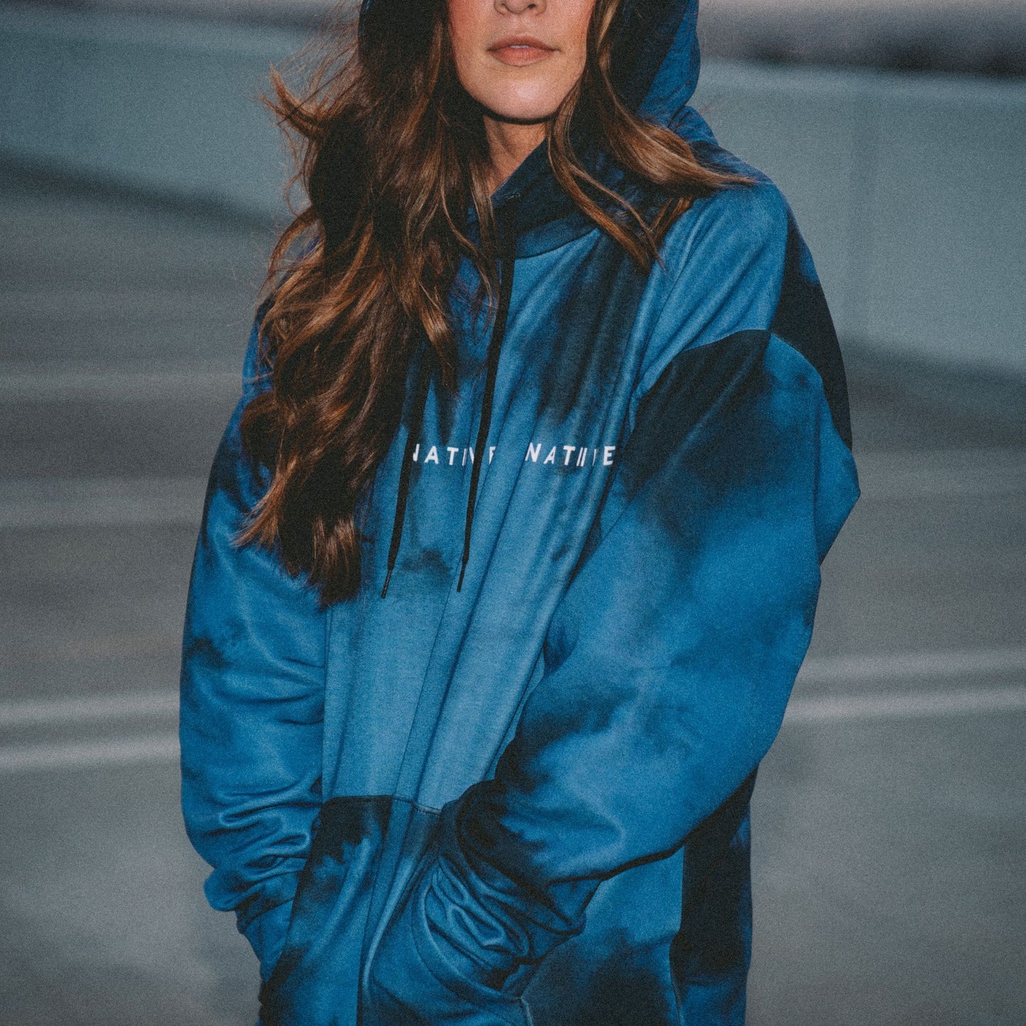 TIE DYE HOODIE - NATIIVE Wrap around text