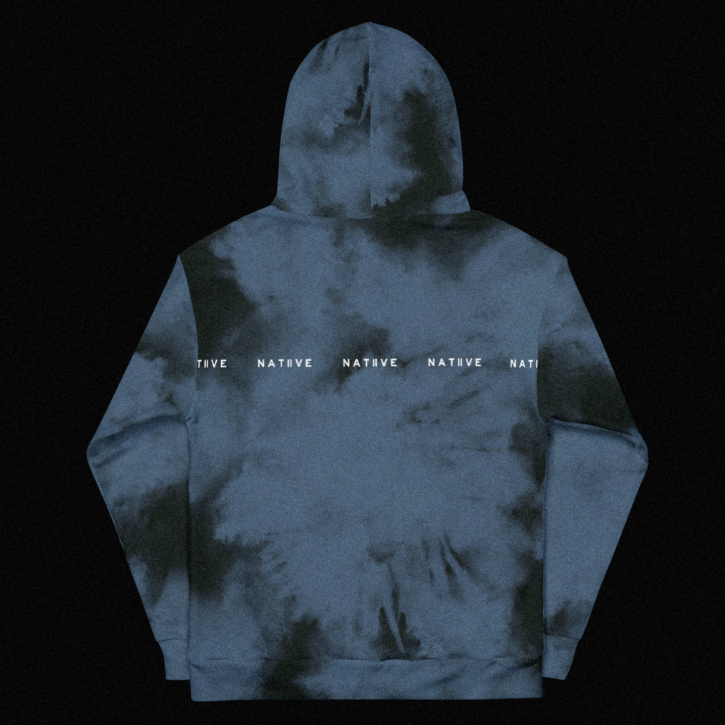 TIE DYE HOODIE - NATIIVE Wrap around text